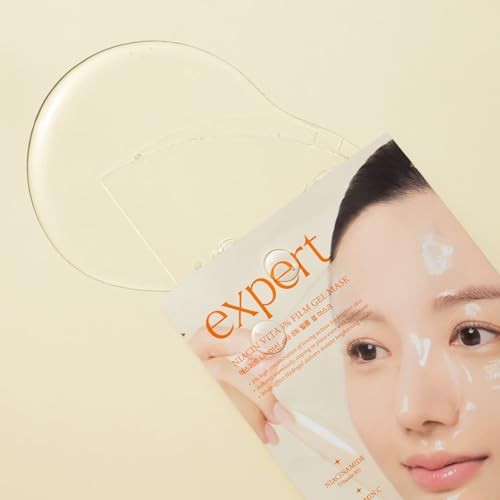 Ariul Expert Niacin Vita 5% Film Gel Mask, Face Mask, Niacinamide Serum, Korean Skin Care, 4 Masks, 23ml / 0.81 Fl. Oz, Each