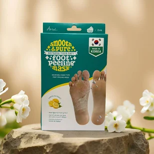 Ariul Smooth & Pure Foot Peeling Mask  Exfoliating Foot Treatment, Removes Dead Skin & Calluses, AHA & BHA with Lemon & Papaya Extracts, 2 Pairs