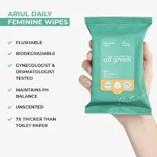 All Green Daily Feminine Flushable Wipes